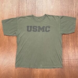 USMC United States Marine Corps Graphic T-Shirt Olive Drab Green XL